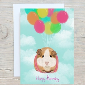 Proficiat met je verjaardag als cavia's konden vliegen - caviakaart - 2 matenvariaties