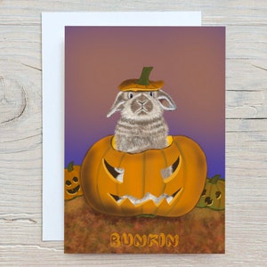Carte de vœux Halloween Bunkin - Hoppy Halloween - Envoyez directement à votre destinataire !
