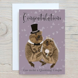 À un couple Quokking - Carte anniversaire/mariage - Envoyez directement à votre destinataire !