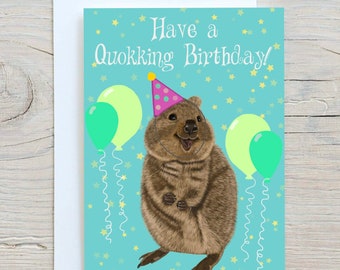 Have a Quokking Birthday - Grußkarte - Direkt an Ihren Empfänger senden!