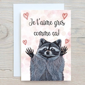 Je t'aime gros comme ça! - Carte de vœux - Envoyez directement à votre destinataire !