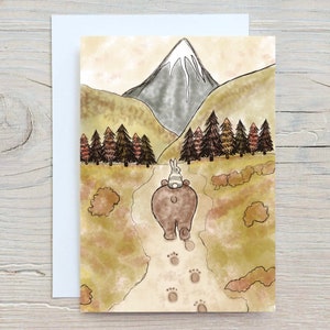 Empreintes d'ours et de lapin - Carte de voeux - Envoyez directement à votre destinataire !