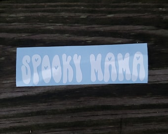 Spooky Mama Car Decal: Halloween Vinyl Sticker