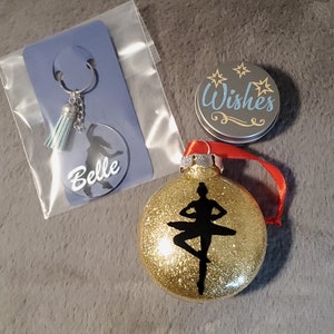 Dancer Christmas Bundle, Dance Team Gift, Gifts For Her, Christmas Bundle, Ornament, Keychain, Wishing Jar, Gift Bundle, Holiday Bundles