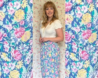 Vintage 80’s Laura Ashley Floral Skirt Medium