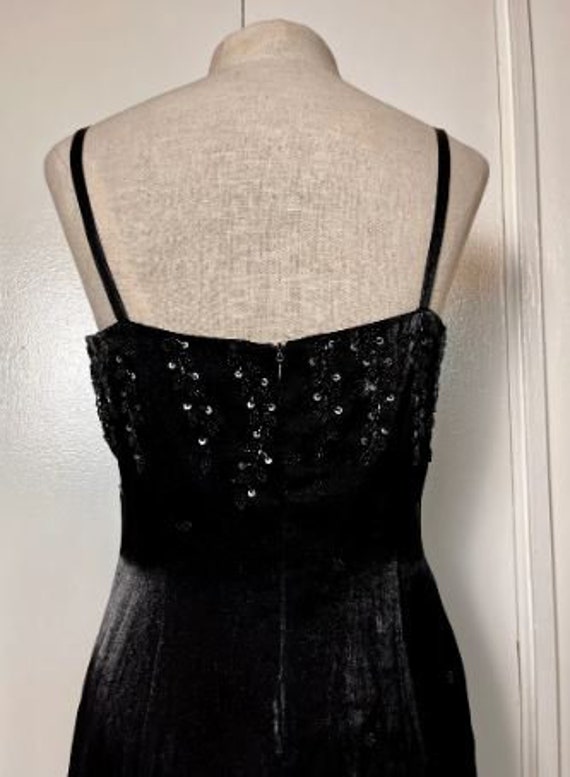 Vintage 1990's "Cache" Black Shimmer Sequin Embel… - image 6