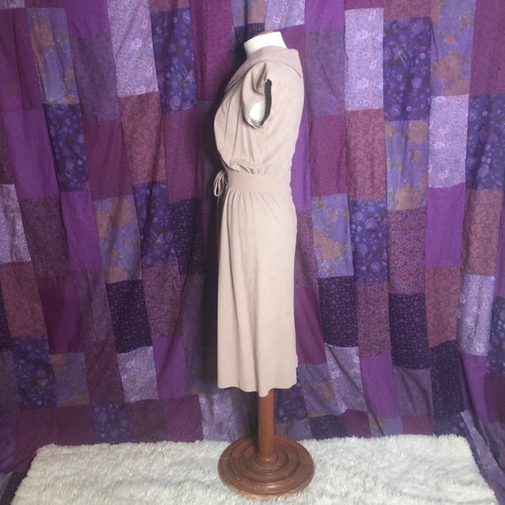 Vintage 70’s Dress by Suzette, Tan/Brown Peter Pa… - image 9