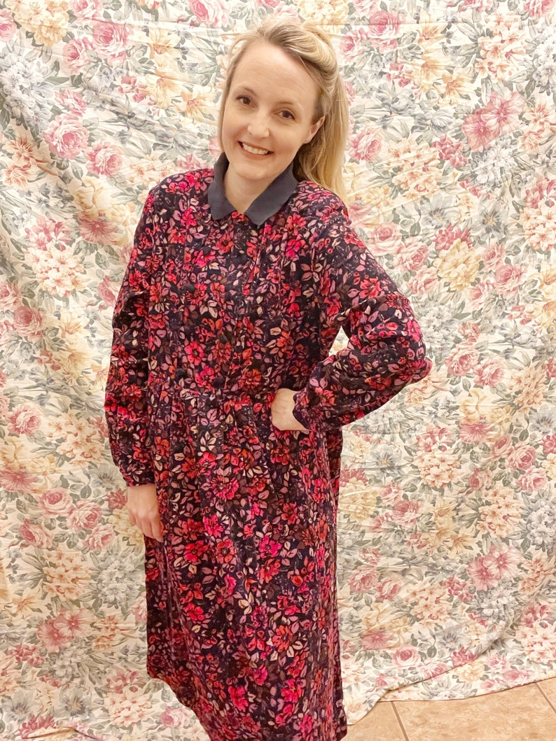 Vintage 80s Laura Ashley Floral Dress Large image 8