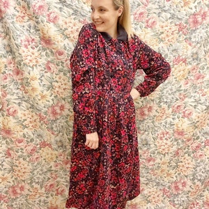 Vintage 80s Laura Ashley Floral Dress Large image 3