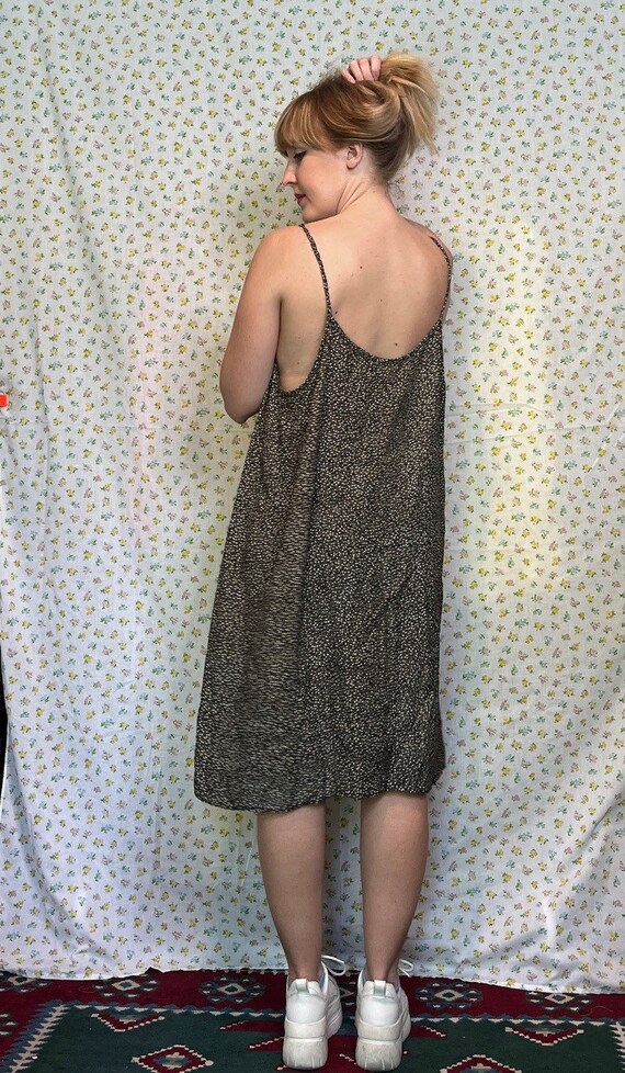 Vintage 80s Calico Floral Print Slip Dress - image 4