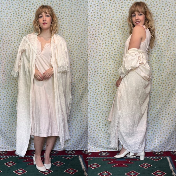 Vintage Christian Dior Ballerina Pink Nightgown & Rob… Gem