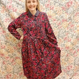 Vintage 80s Laura Ashley Floral Dress Large image 7