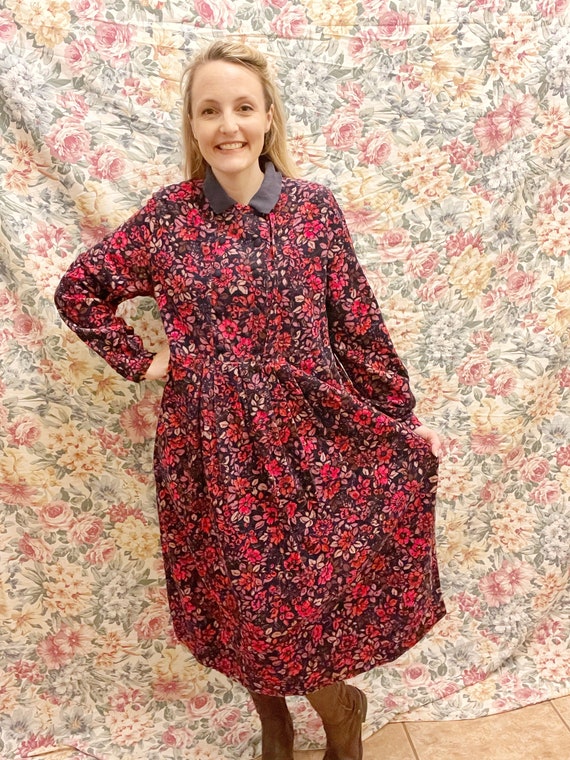 Vintage 80’s Laura Ashley Floral Dress Large - image 7