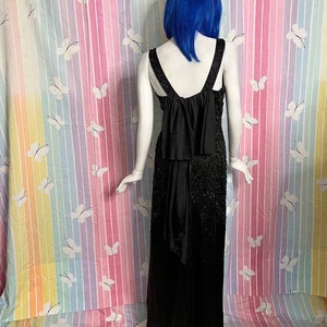 Vintage 1960s Emma Domb Black Sequin Cocktail Dress Medium image 5