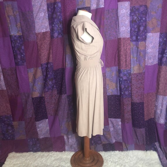 Vintage 70’s Dress by Suzette, Tan/Brown Peter Pa… - image 10