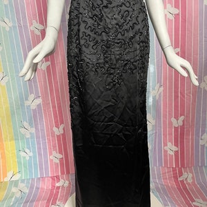 Vintage 1960s Emma Domb Black Sequin Cocktail Dress Medium image 7