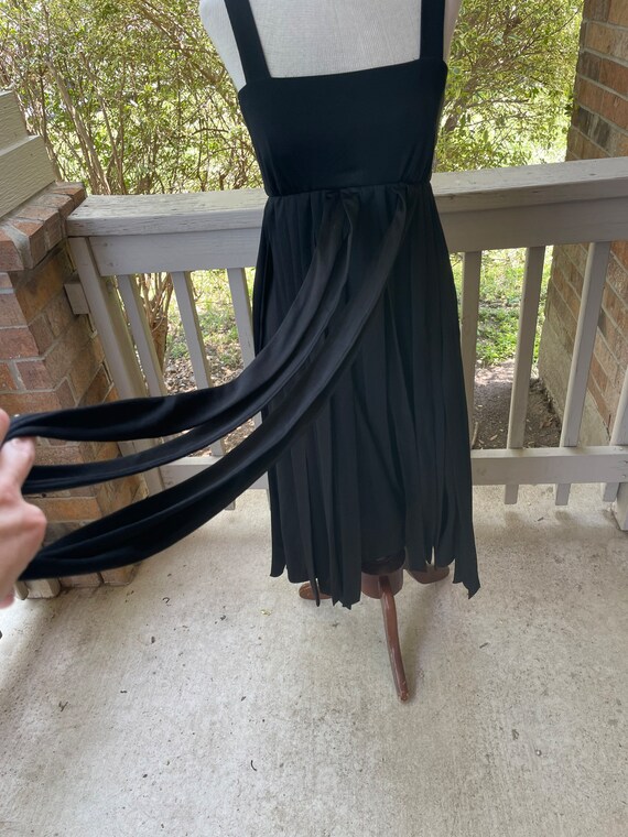 Vintage 1980's Kappi Black Fringe Dress Small - image 9