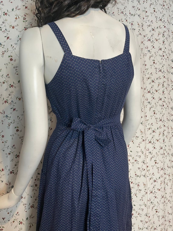 Vintage 1970’s Navy Blue Calico Sundress Gunne Sa… - image 4