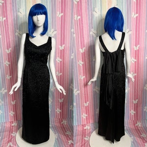 Vintage 1960s Emma Domb Black Sequin Cocktail Dress Medium image 1