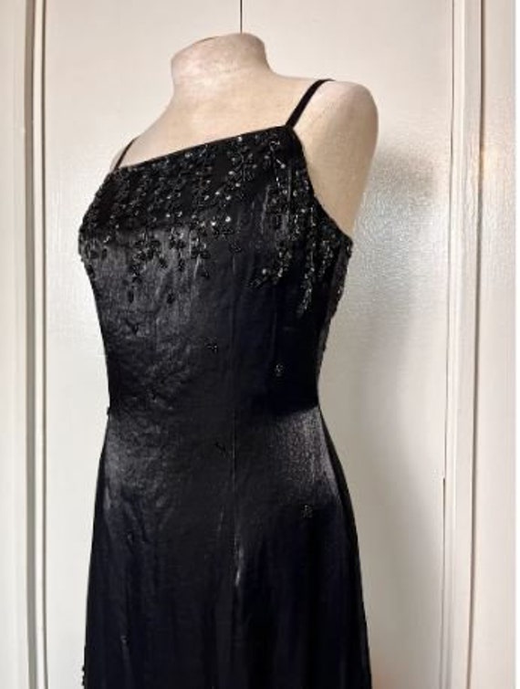 Vintage 1990's "Cache" Black Shimmer Sequin Embel… - image 5