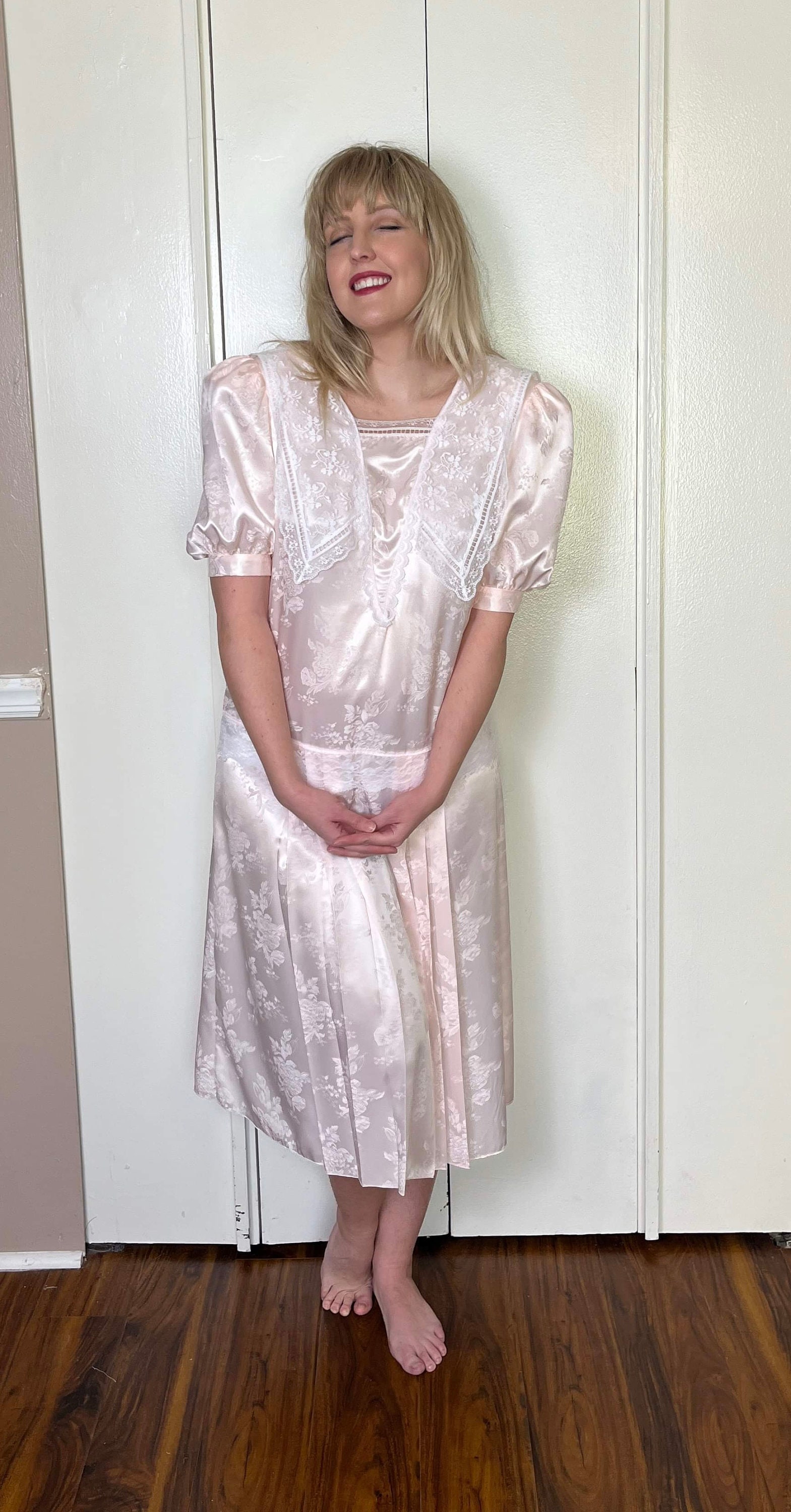 Vintage 1980's gunne Sax by Jessica Mcclintock Pink Drop Waist Dress - Etsy
