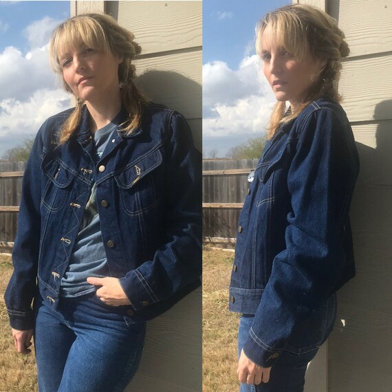 Vintage Ms. Lee jacket blue denim jean women’s med