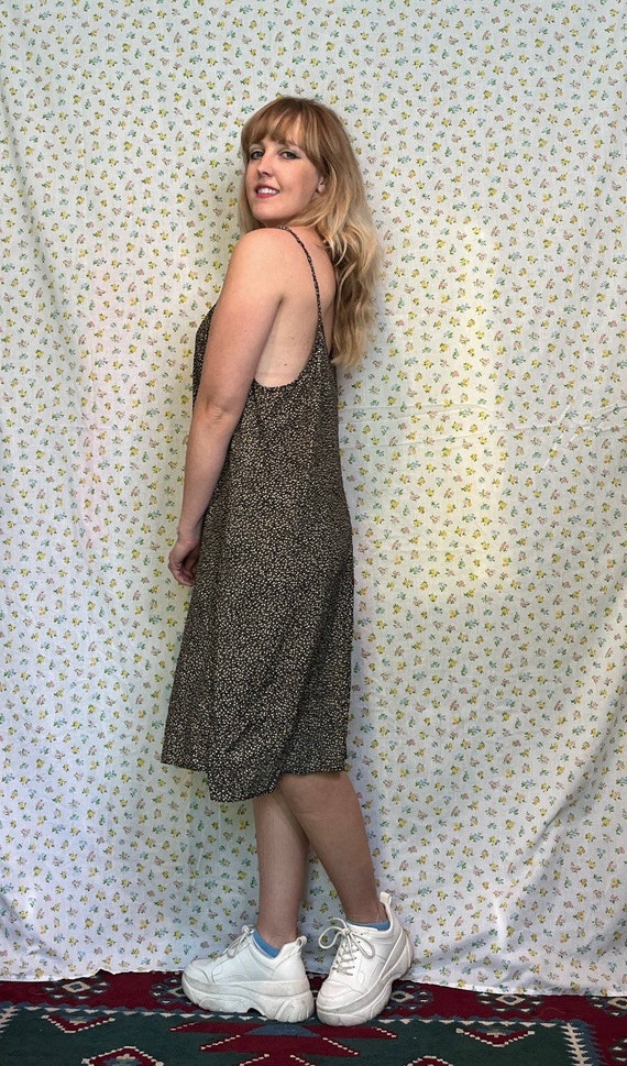 Vintage 80s Calico Floral Print Slip Dress - image 7