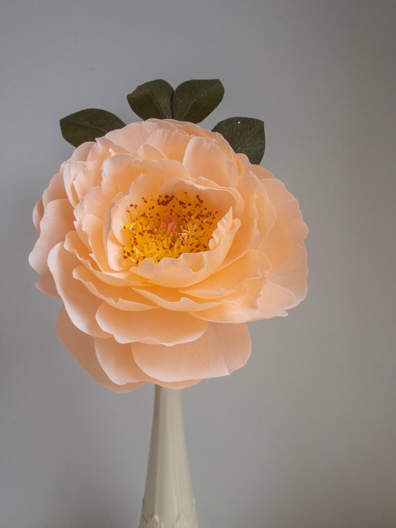 Crepe Paper Peony--single stem
