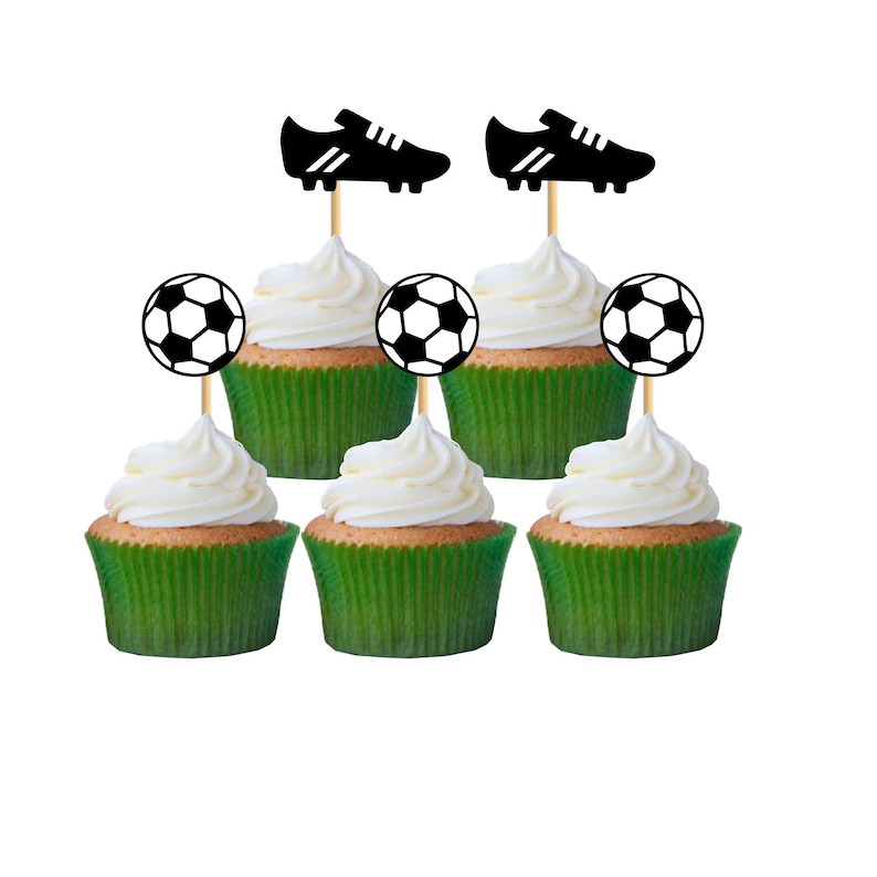 12 Soccer ToppersPremium QualityCupcake Topper