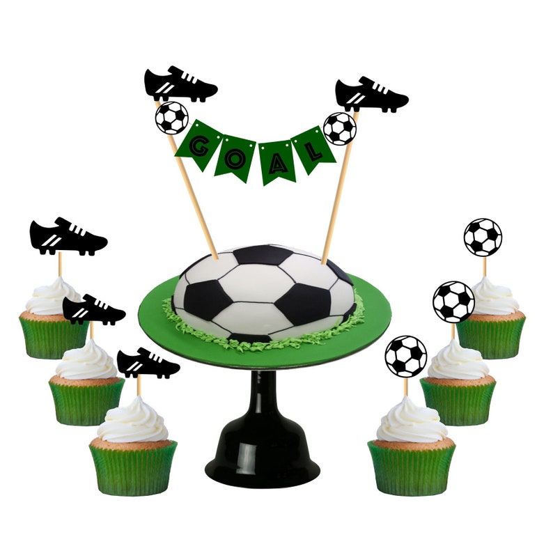 12 Soccer ToppersPremium QualityCupcake Topper