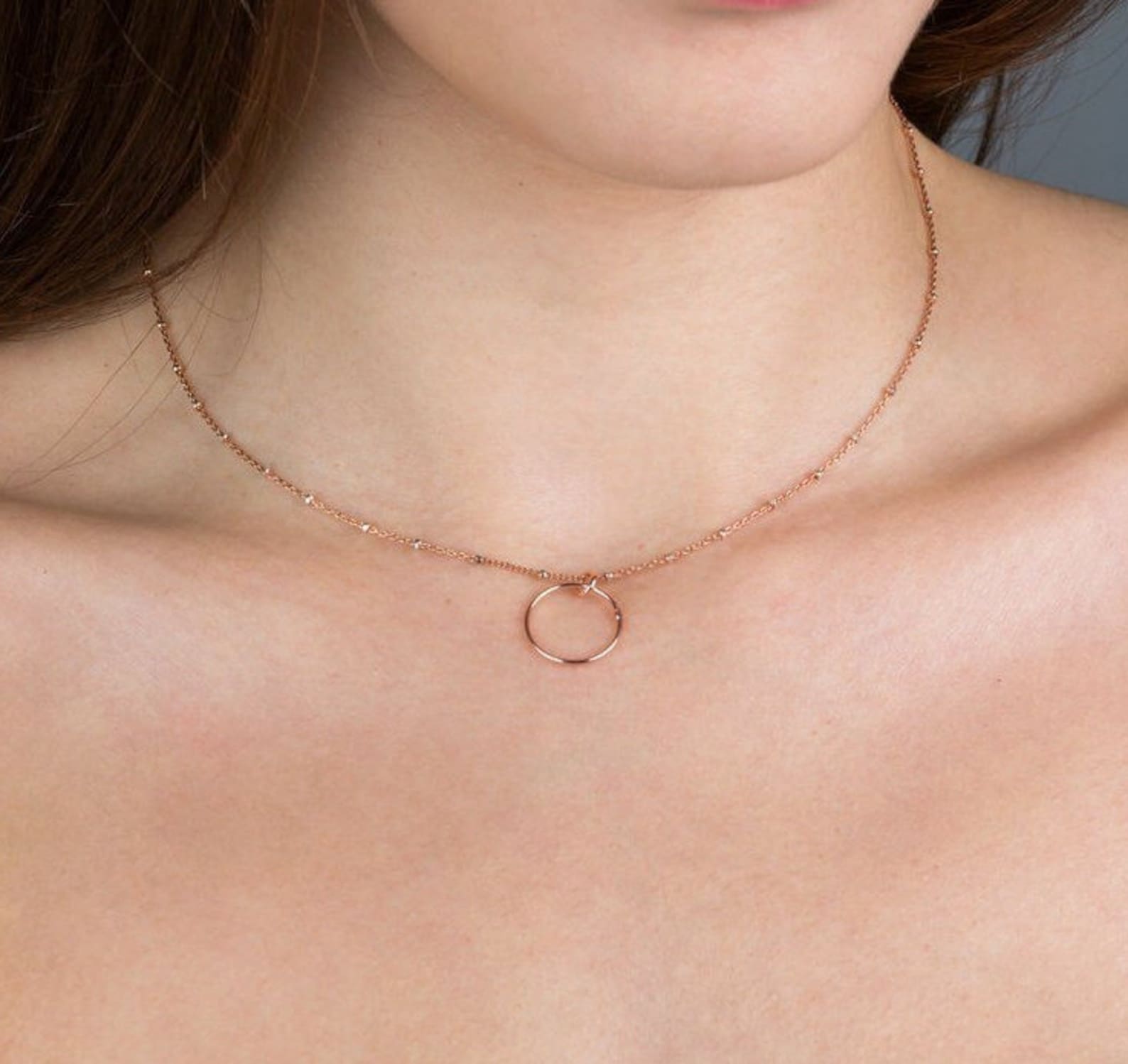 Rose Gold Day Collar Slave Day Collar Discreet Day Collar 画 像 0.