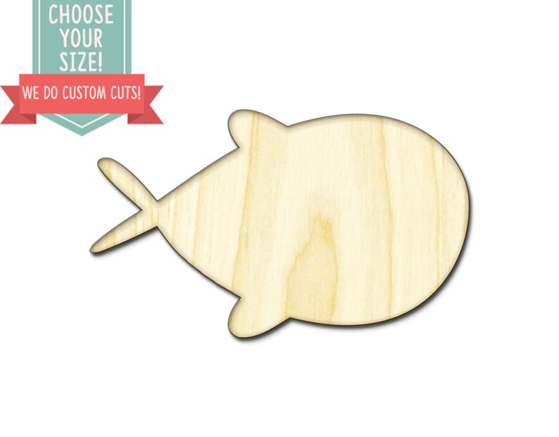 Whimsical Fish Water Ocean See Fish Custom Choose Your Size Laser Cut Wooden Art Craft Supplies Wall Hanging Decor Wedding Nursery DCS0497