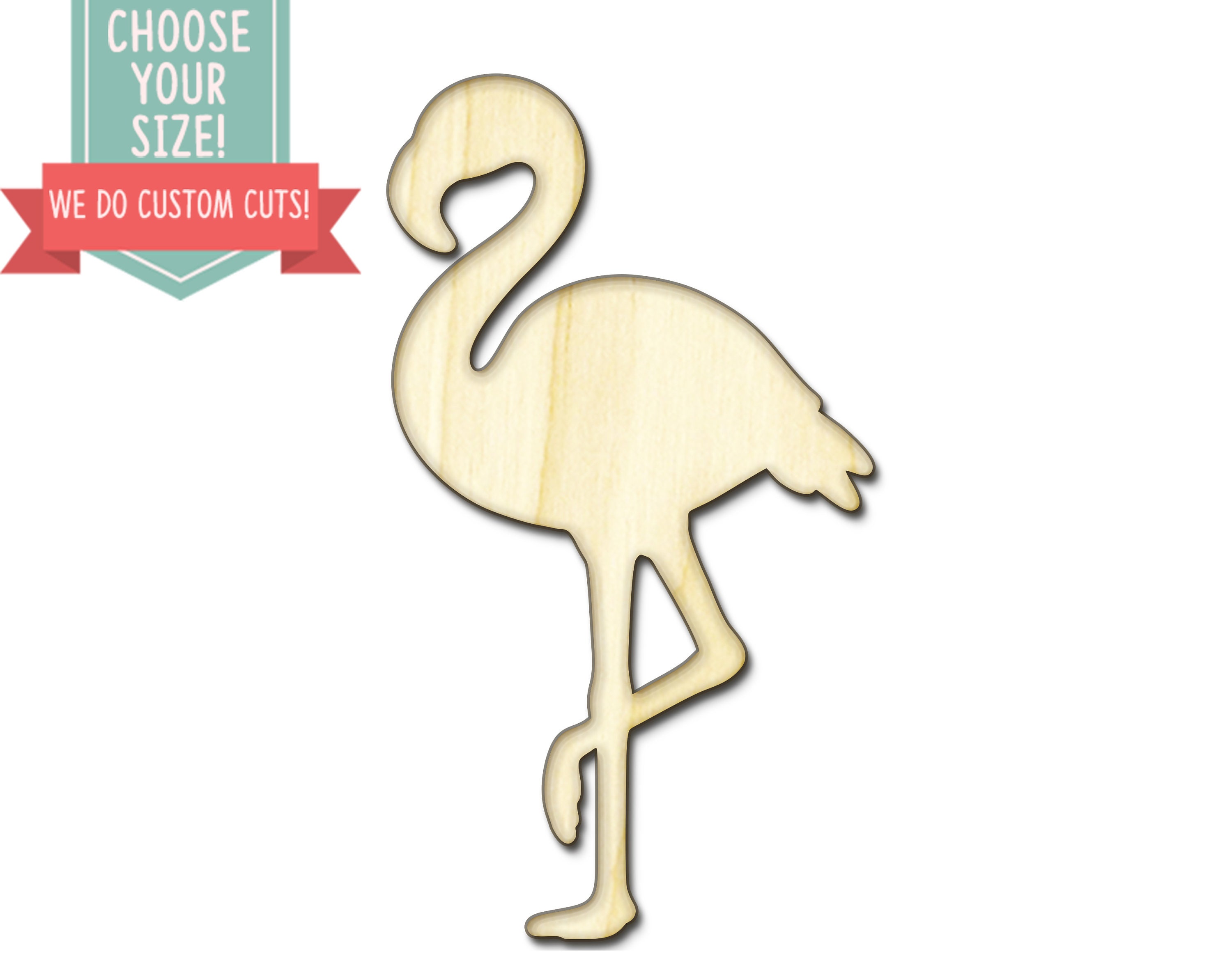 Flamingo Wood Cut Out Custom Choose Your Size Laser Cut | Etsy