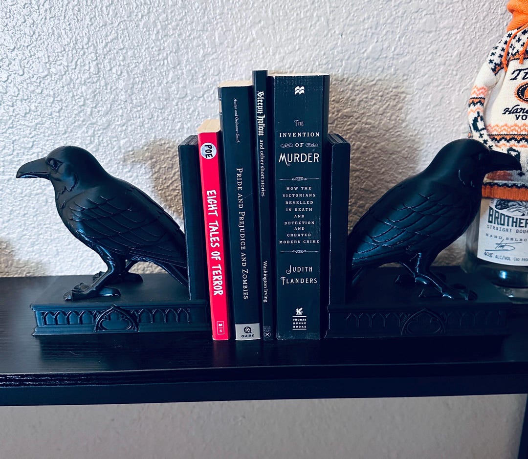 Gothic Raven Book Ends - Etsy