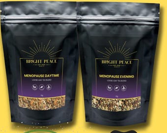 Bienestar de la menopausia - Paquete de té de hierbas Bright Peace para el día y la noche