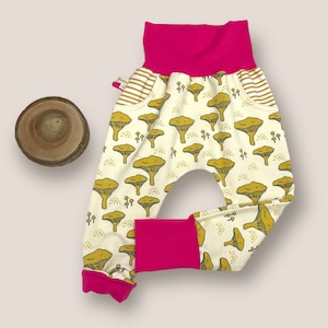 Sarouel évolutif bébé enfant chanterelles jaune coton bio biologique pantalon image 1