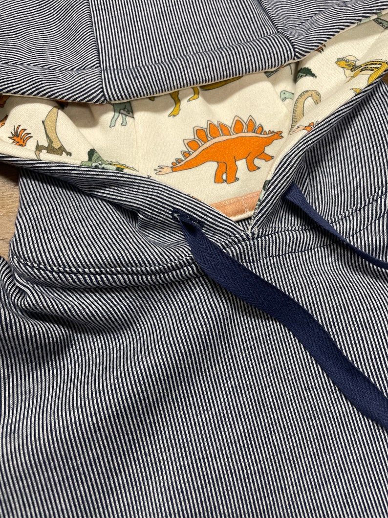 Baby child's sailor striped evolutionary sweatshirt with pockets organic organic cotton pullover image 3