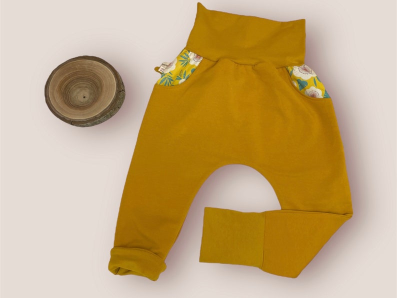 Scalable harem pants baby child plain monochrome sweatshirt organic organic cotton pants image 8