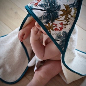 Organic bath cape - Organic bath towel - organic baby bath towel