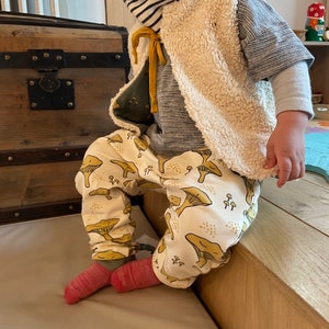 Sarouel évolutif bébé enfant chanterelles jaune coton bio biologique pantalon image 8