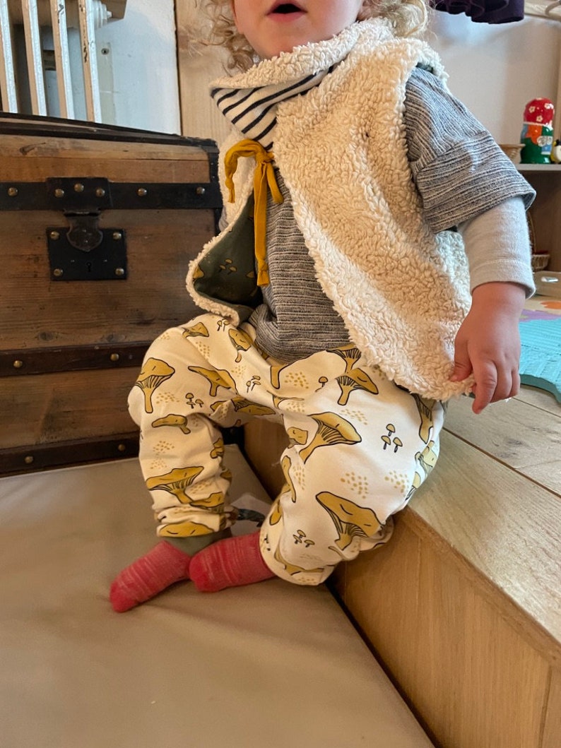 Sarouel évolutif bébé enfant chanterelles jaune coton bio biologique pantalon image 8