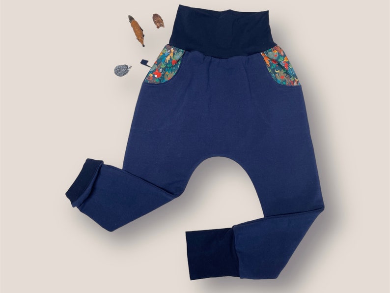 Scalable harem pants baby child plain monochrome sweatshirt organic organic cotton pants image 7