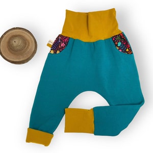 Scalable baby child harem pants plain organic cotton sweatshirt pants image 3