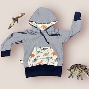 Sweat évolutif rayé marin bébé enfant à poches BIO coton bio biologique pull image 1