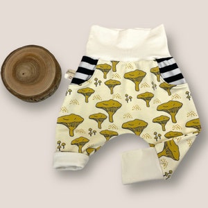 Sarouel évolutif bébé enfant chanterelles jaune coton bio biologique pantalon image 2