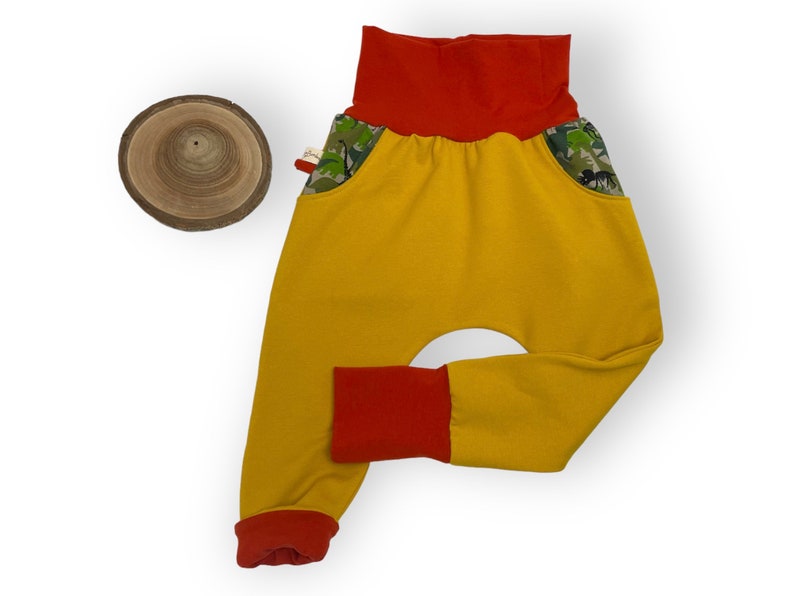 Scalable baby child harem pants plain organic cotton sweatshirt pants image 2