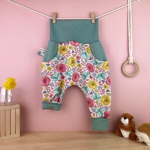 Customizable baby and child sarouel pants – exclusive Lise Escapa fabric – organic cotton pants – handmade creation