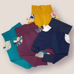Scalable harem pants baby child plain monochrome sweatshirt organic organic cotton pants image 1