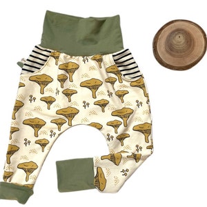 Sarouel évolutif bébé enfant chanterelles jaune coton bio biologique pantalon image 4