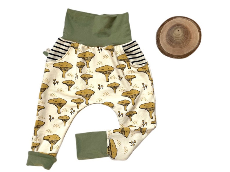 Sarouel évolutif bébé enfant chanterelles jaune coton bio biologique pantalon image 4